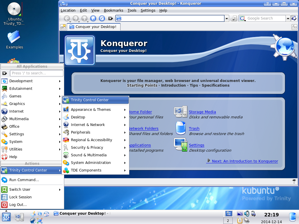 Trinity R14.0.0 Desktop] With Konqueror and Kicker